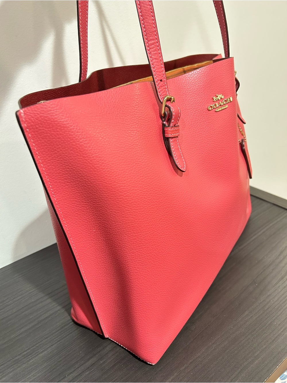 Coach Mollie Tote Bag in Pink , Like New - Picture 6 of 13